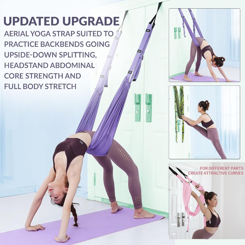 Pilates Yoga Stretching - 조절 가능한 에어리얼 요가 해먹 세트