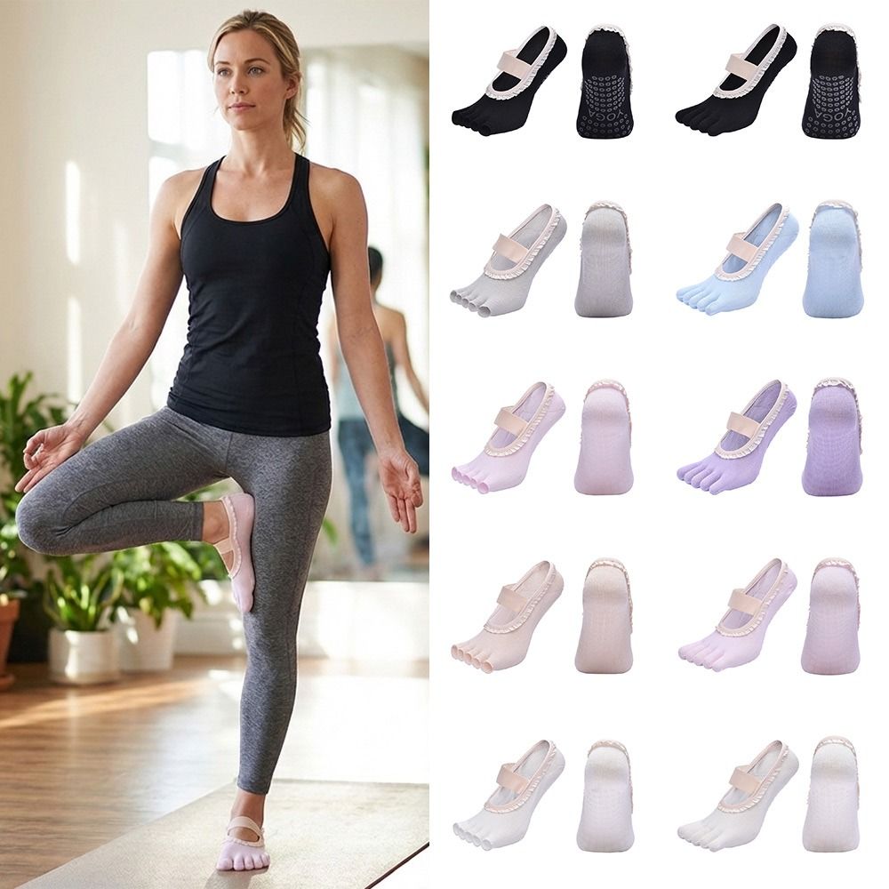 창의적인 논슬립 요가 양말 통기성 좋은 면 소재 5발가 - Pilates Yoga Classes 리뷰 및 가격