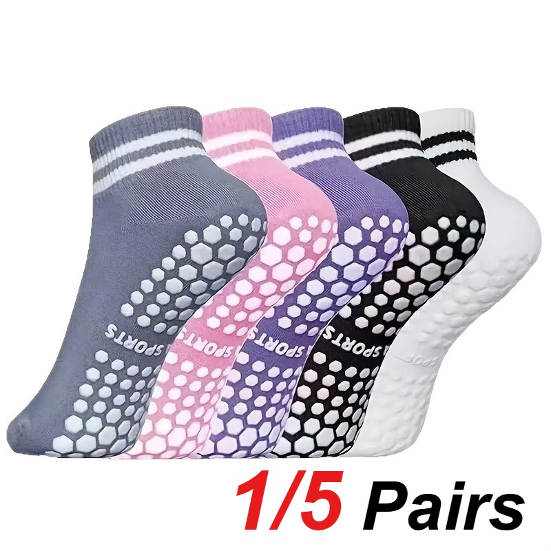 1/5 쌍 여성용 실리콘 안티 슬립 필라테스 요가 양말 - Pilates & Yoga Reversible Mockneck Sweatshirt 리뷰 및 가격
