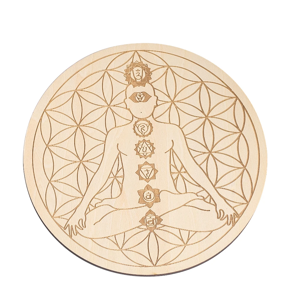 15CM 레이저 조각 7 차크라 명상 Patanjali - Mat Pilates Yoga 리뷰 및 가격